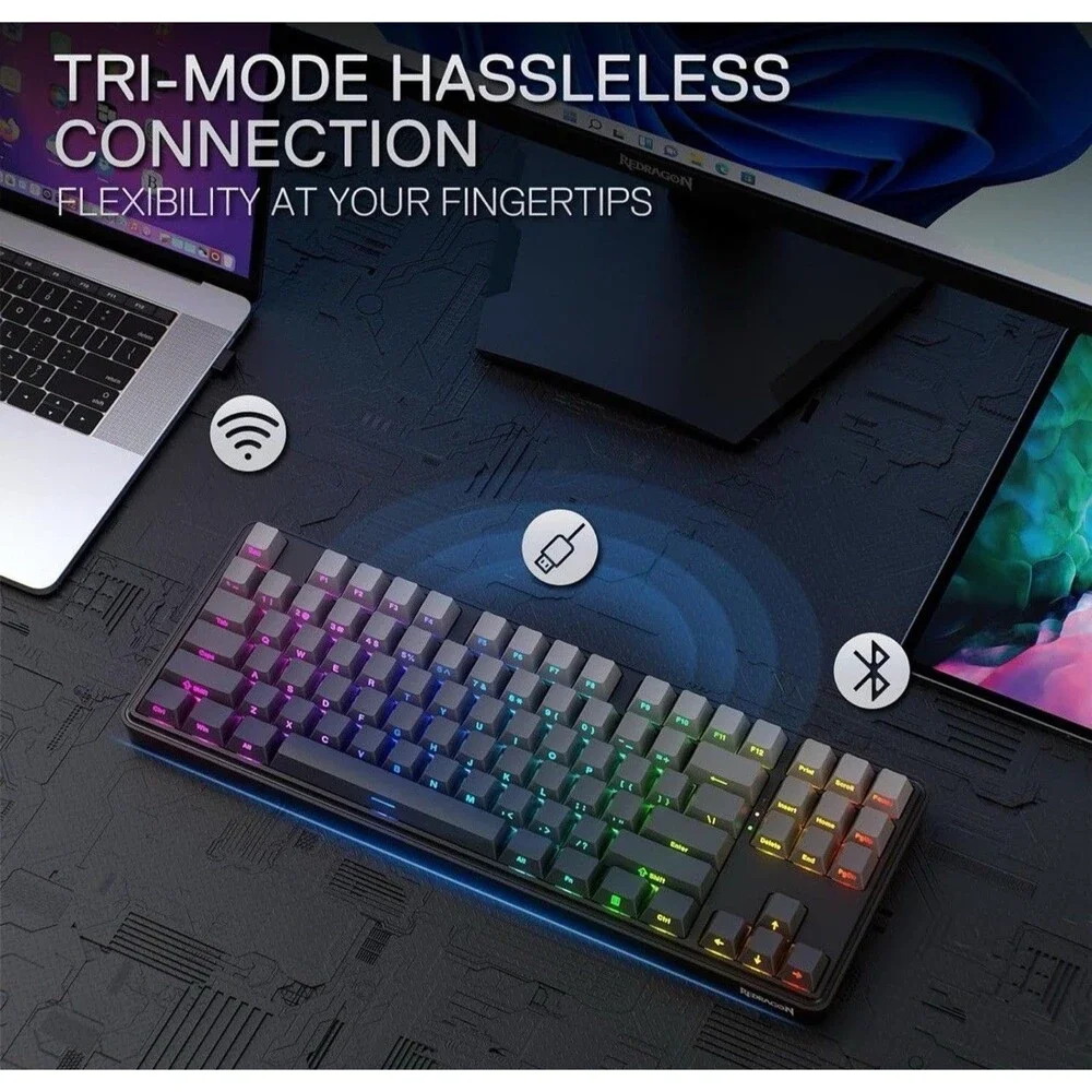 Redragon K707 PRO GB 80% Gasket RGB Gaming Keyboard,